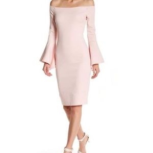 Just Me Off-the-Shoulder Bell Sleeve Dress